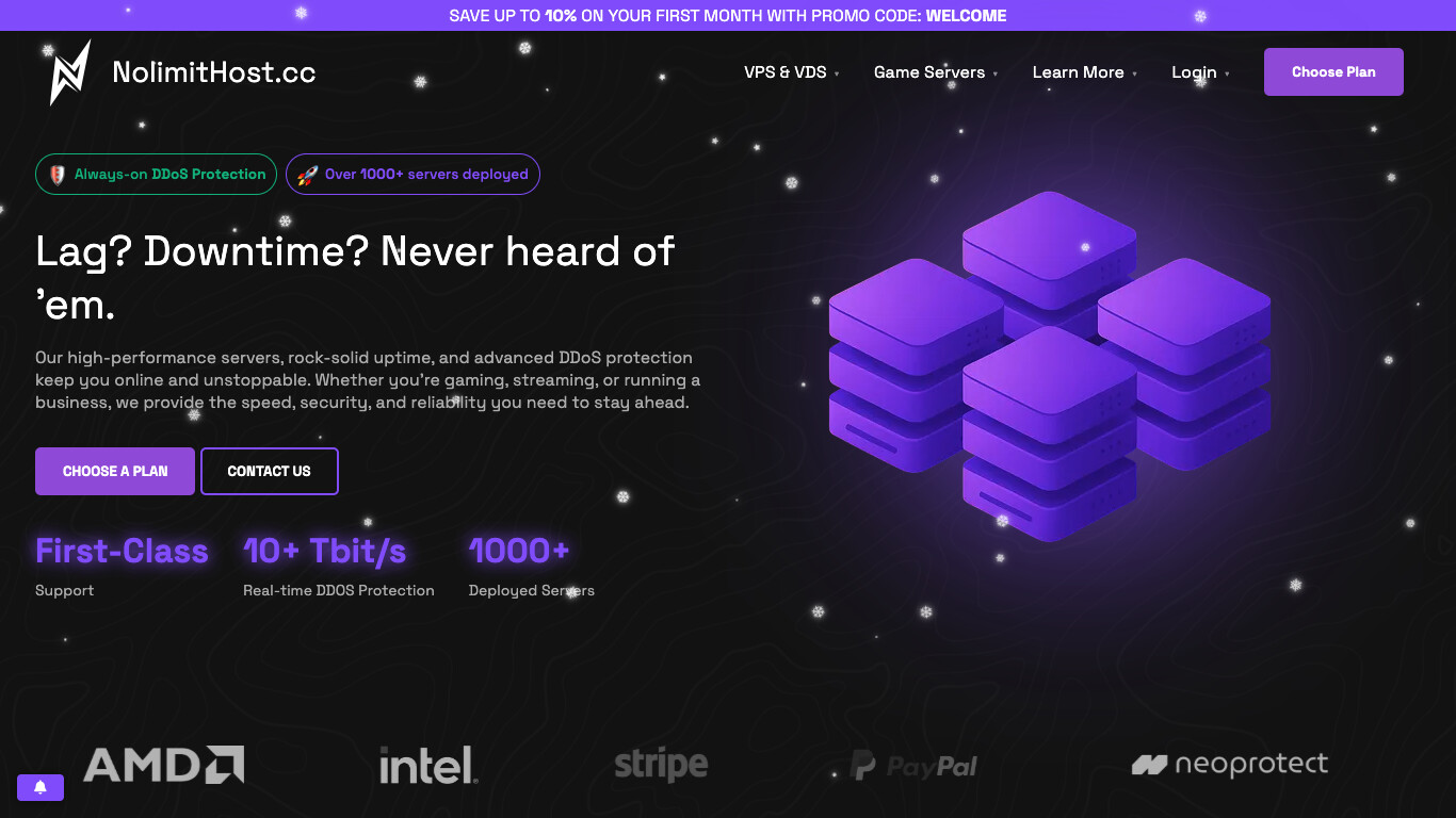 Скриншот NolimitHost.cc