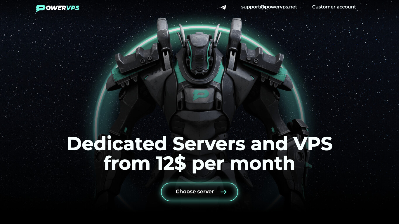 Скриншот PowerVPS