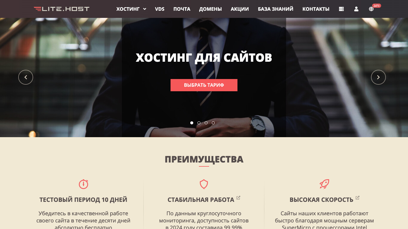 Скриншот LITE.HOST
