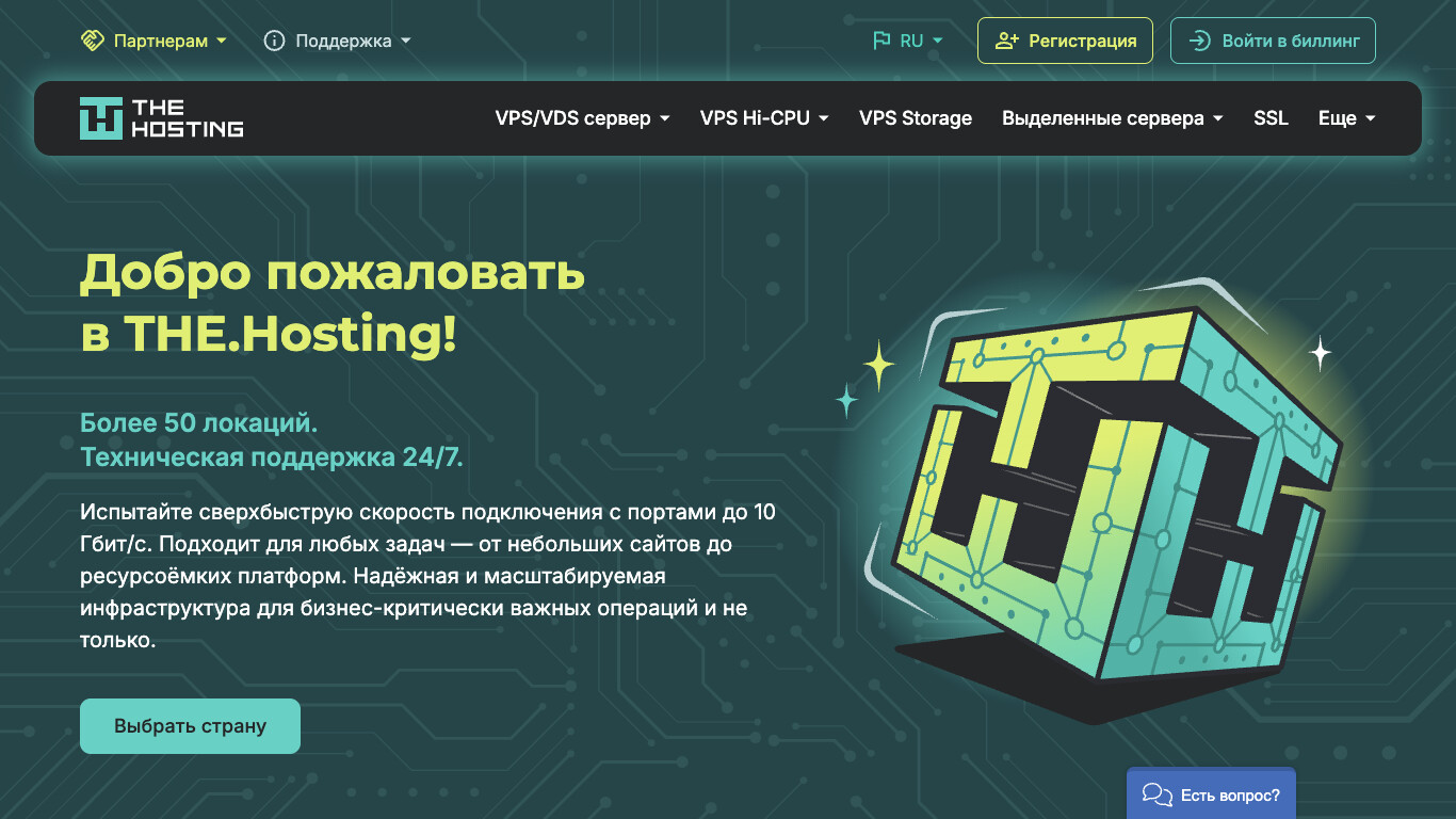 Скриншот THE.Hosting