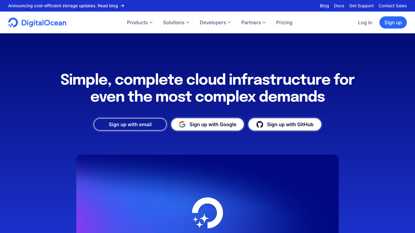 Скриншот DigitalOcean