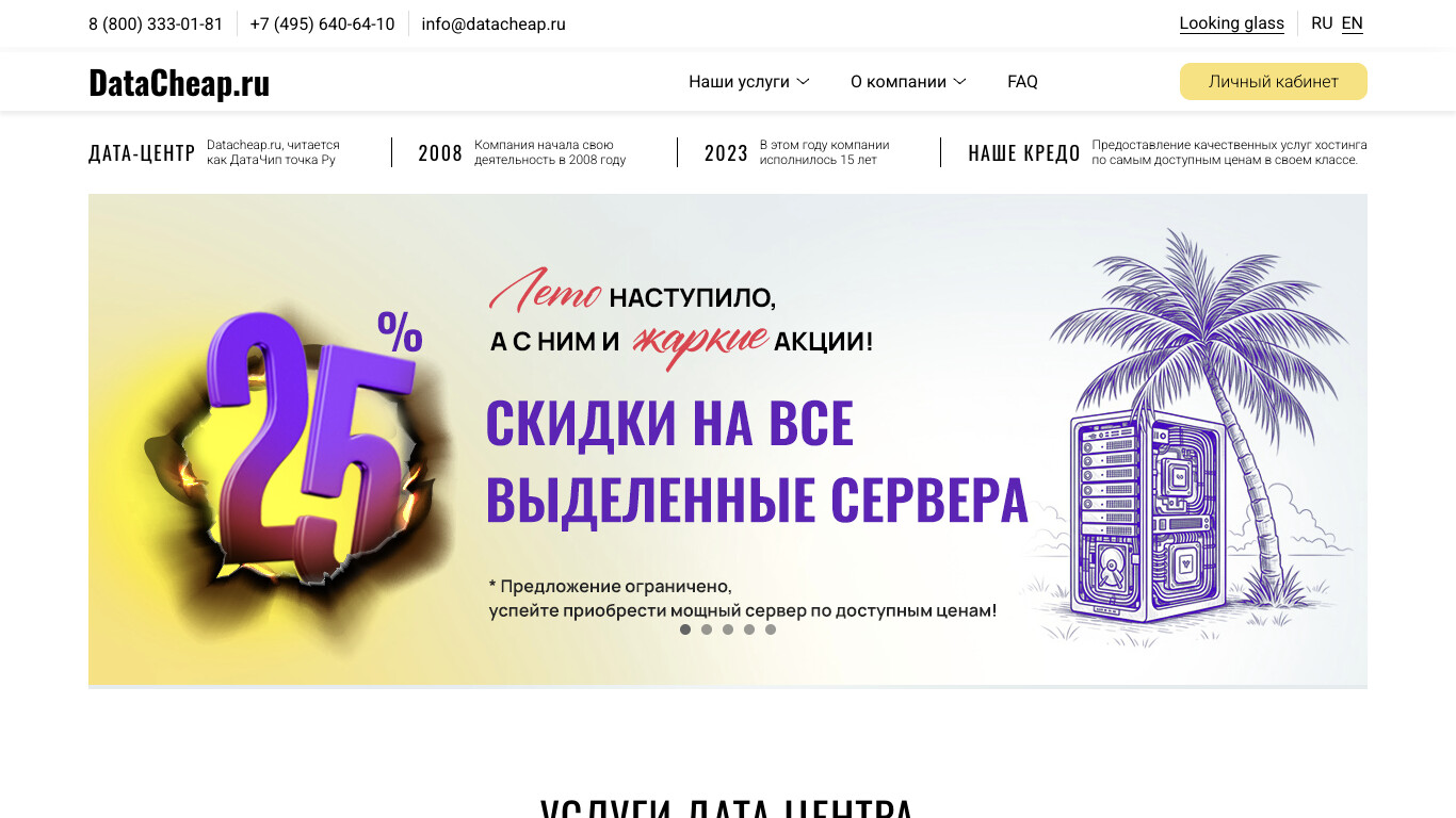 Скриншот Datacheap