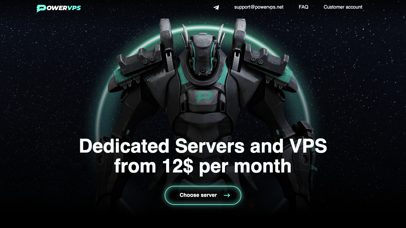 Скриншот PowerVPS